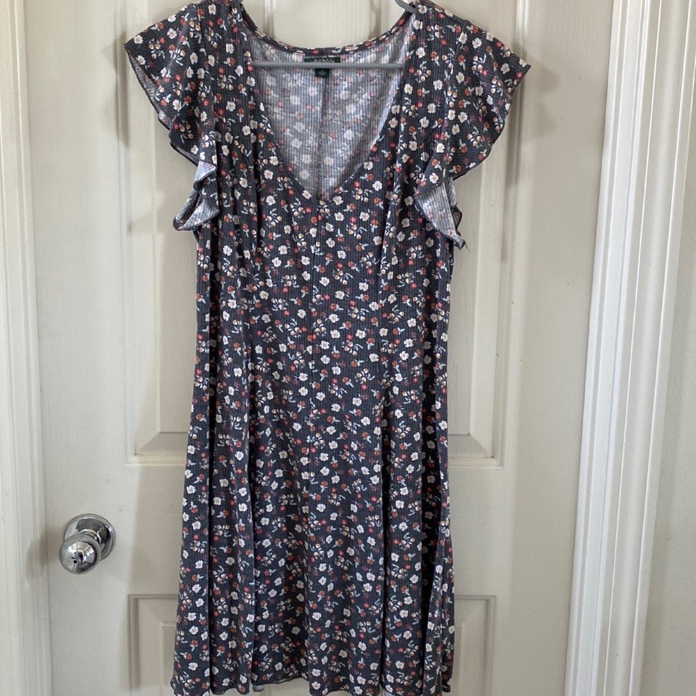 Wild Fable flutter sleeve skater dress, floral print